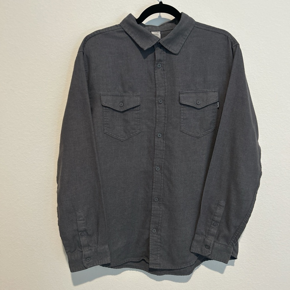 Hurley Charcoal Casual Button-Down Shirt